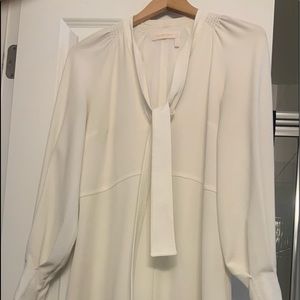 See by Chloe white knee length crepe dress-